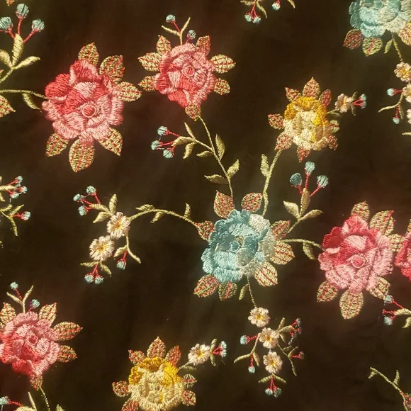 Johnny Was  Multi-Floral Embroidered Black Blazer NWT - Picture 3 of 10